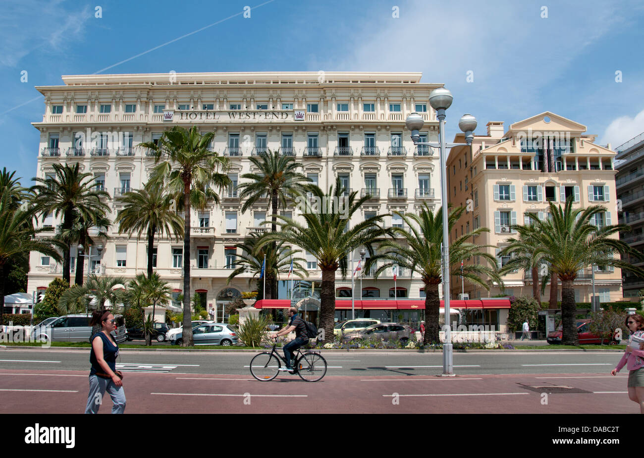 Hôtel West End Promenade des Anglais Plage de Nice Côte d'Azur Cote d'Azur France Banque D'Images