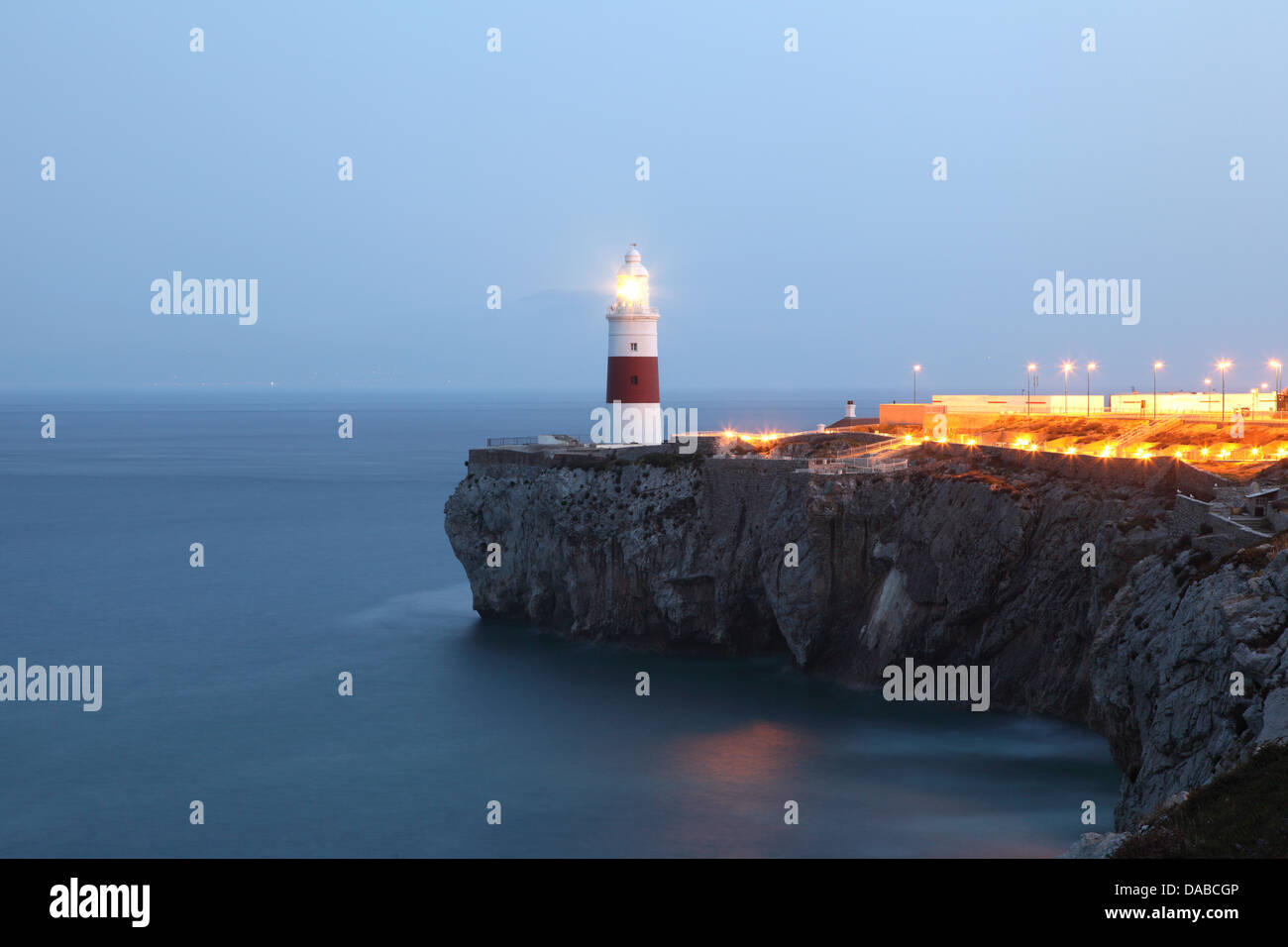 Le phare de Point Europa à Gibraltar Banque D'Images