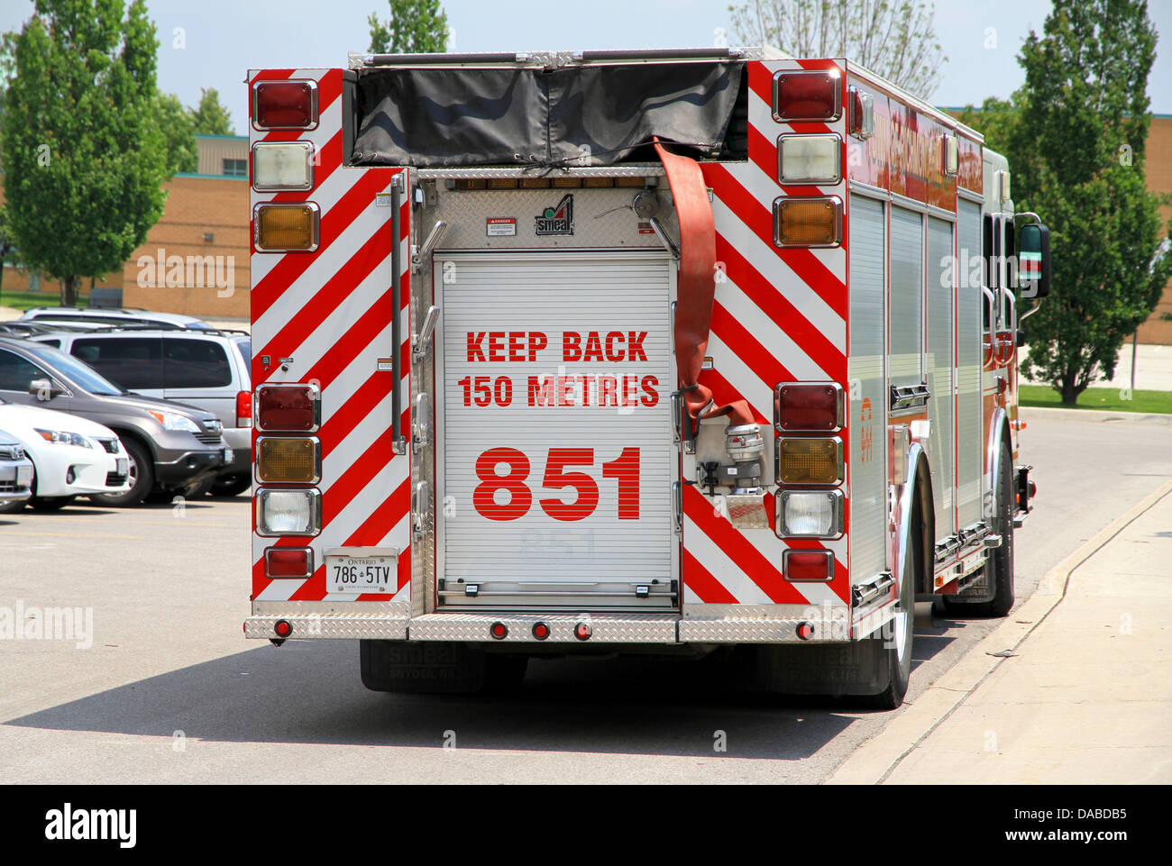 Camion à incendie le 23 juin 2013 à Toronto, Canada Banque D'Images