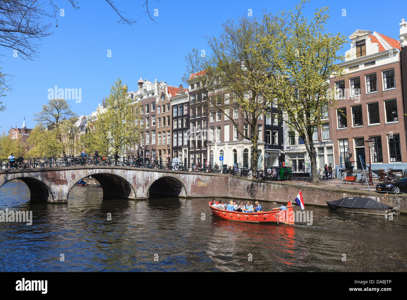 Canal Keizersgracht, Amsterdam, Pays-Bas, Europe Banque D'Images