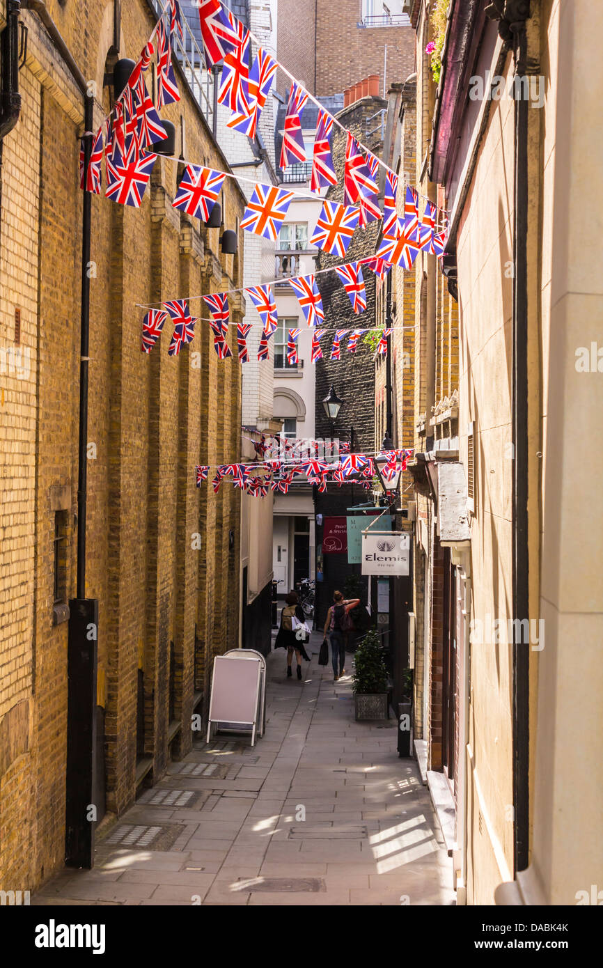 Deux clients dans le Lancashire, au large de New Bond Street, Londres W1 Banque D'Images