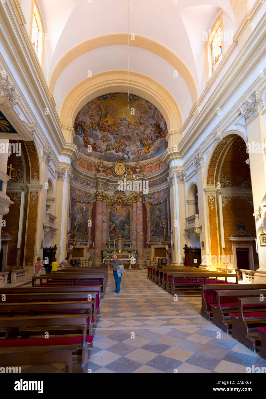 Église des Jésuites de saint Ignace de Loyola, vieille ville (Stari Grad), Dubrovnik, Dalmatie, Croatie, Europe Banque D'Images