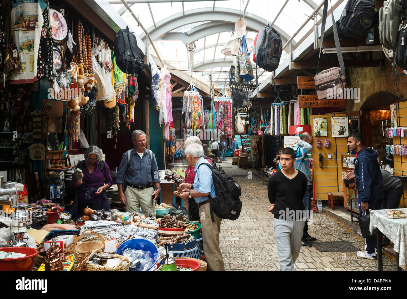 Le marché dans la vieille ville d'Akko (Acre), Israël, Moyen Orient Banque D'Images
