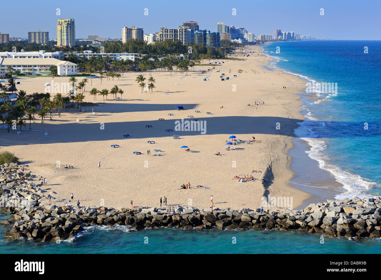 La plage de Fort Lauderdale, Floride, États-Unis d'Amérique, Amérique du Nord Banque D'Images