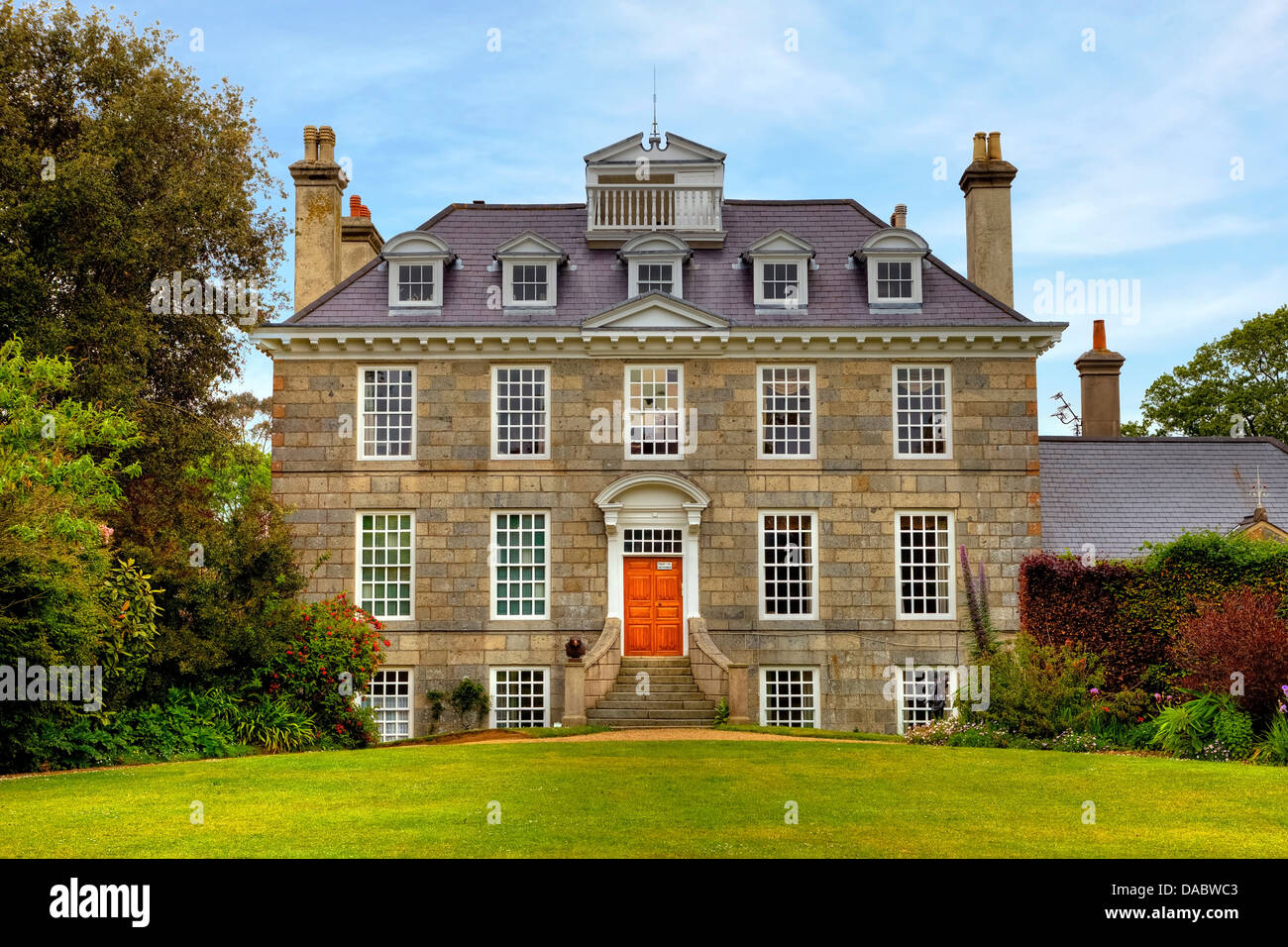Sausmarez Manor, Guernsey, Royaume-Uni Banque D'Images