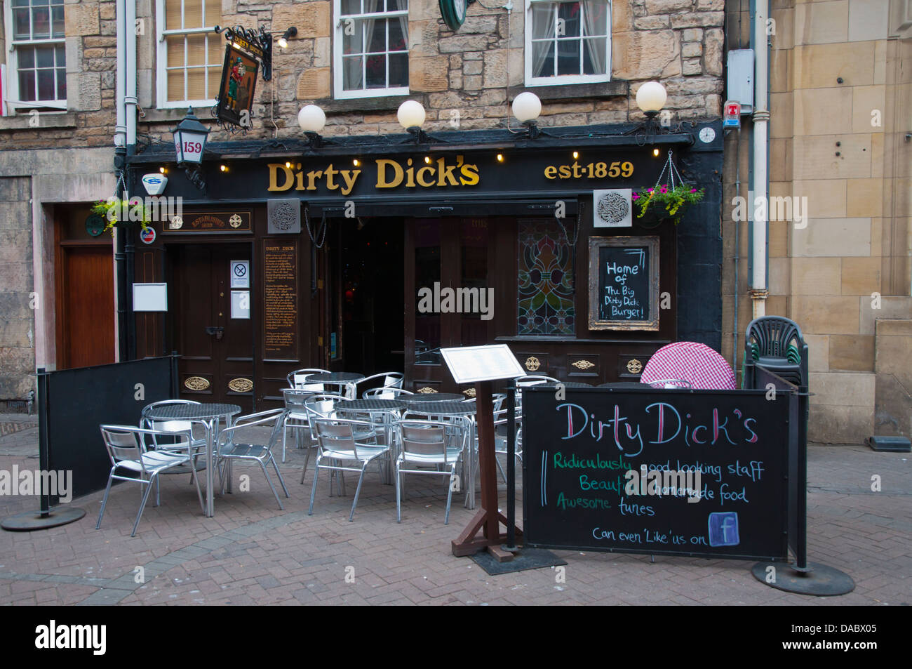 Extérieur Pub rue piétonne Rue Rose Nouvelle Ville Edimbourg Ecosse Grande-Bretagne Angleterre Europe Banque D'Images