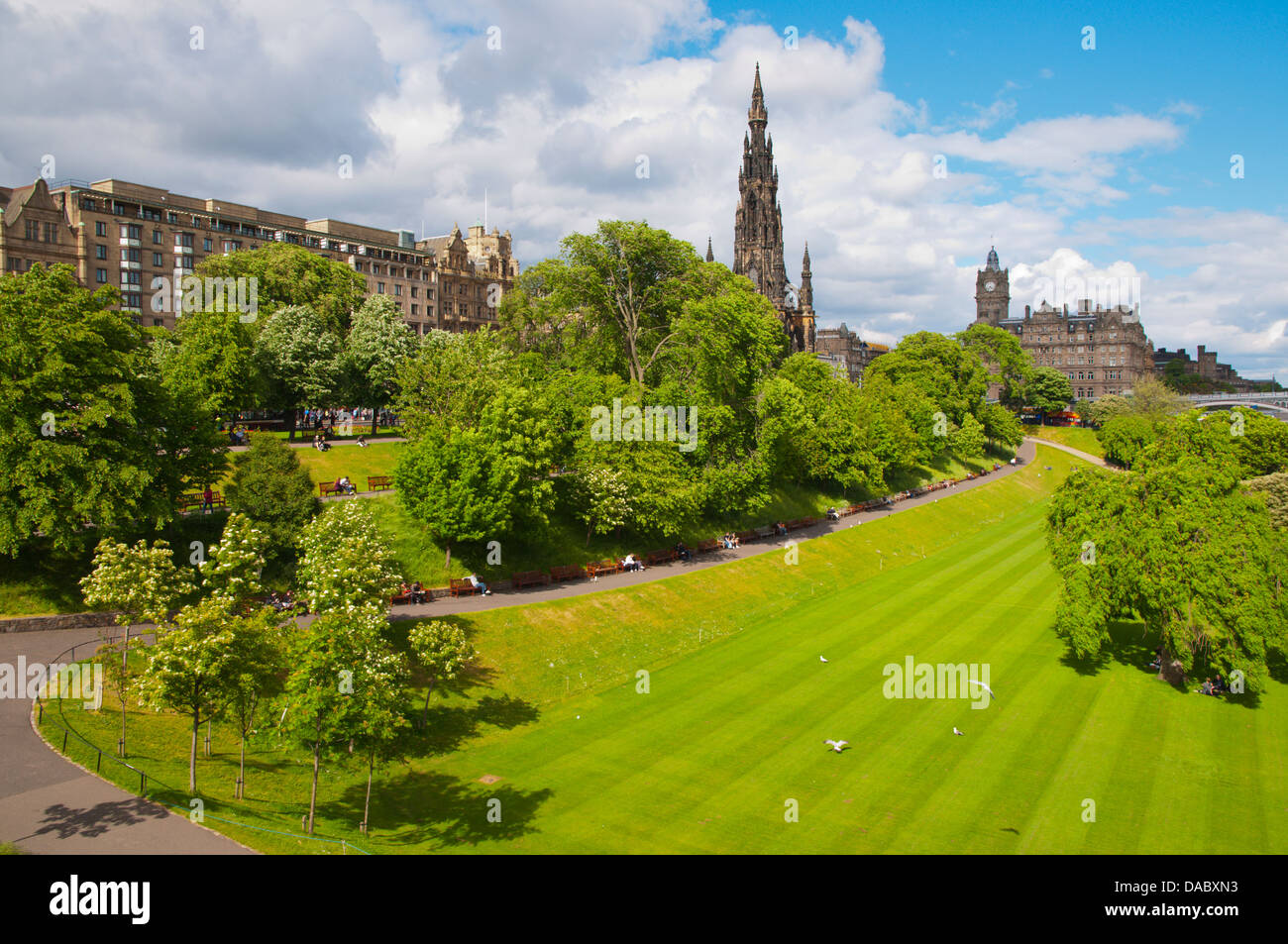 Les jardins de Princes Street est le centre d'Édimbourg en Écosse Grande-bretagne angleterre Europe Banque D'Images