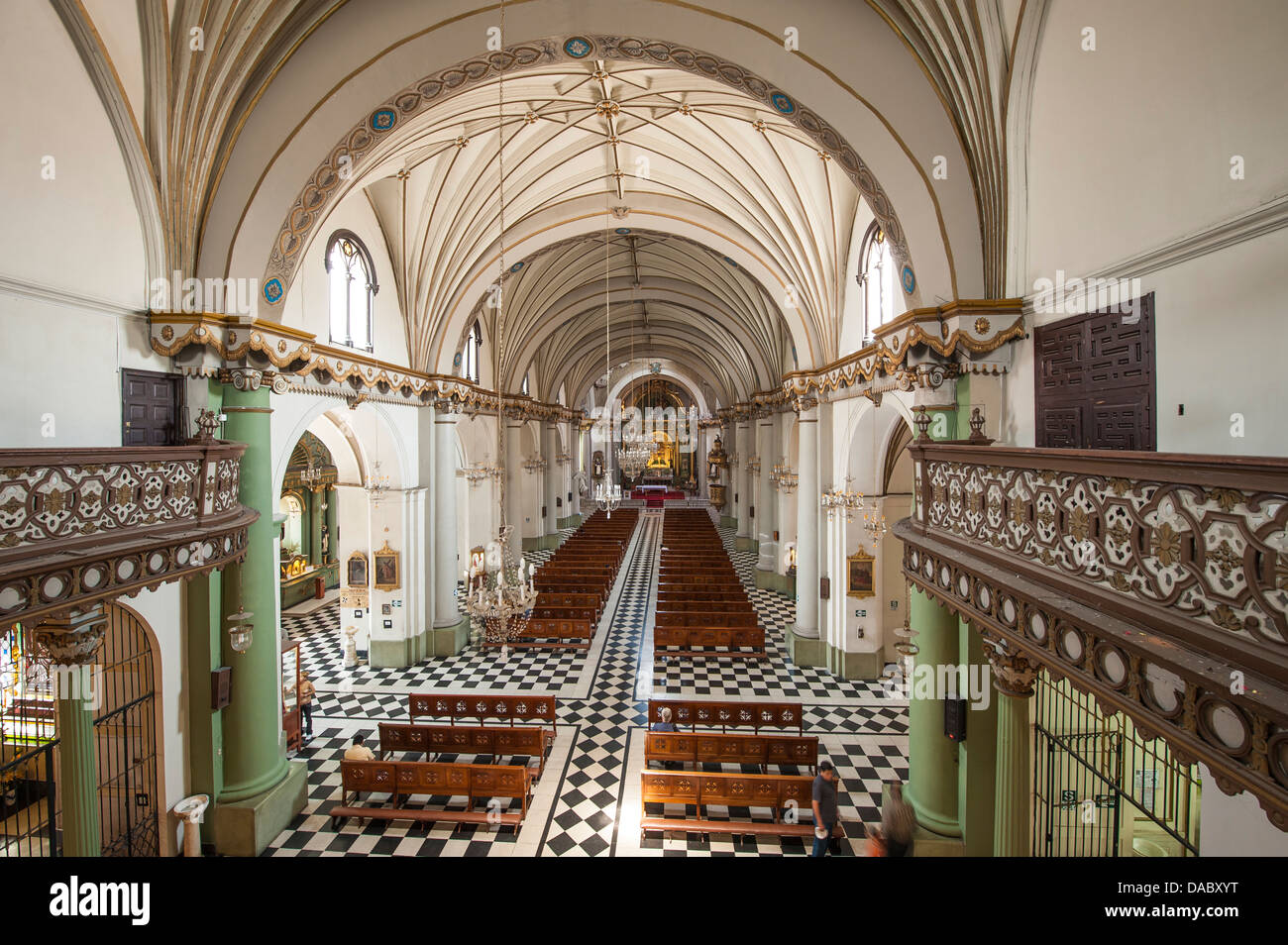 L'église Santo Domingo, Lima, Pérou, Amérique du Sud Banque D'Images