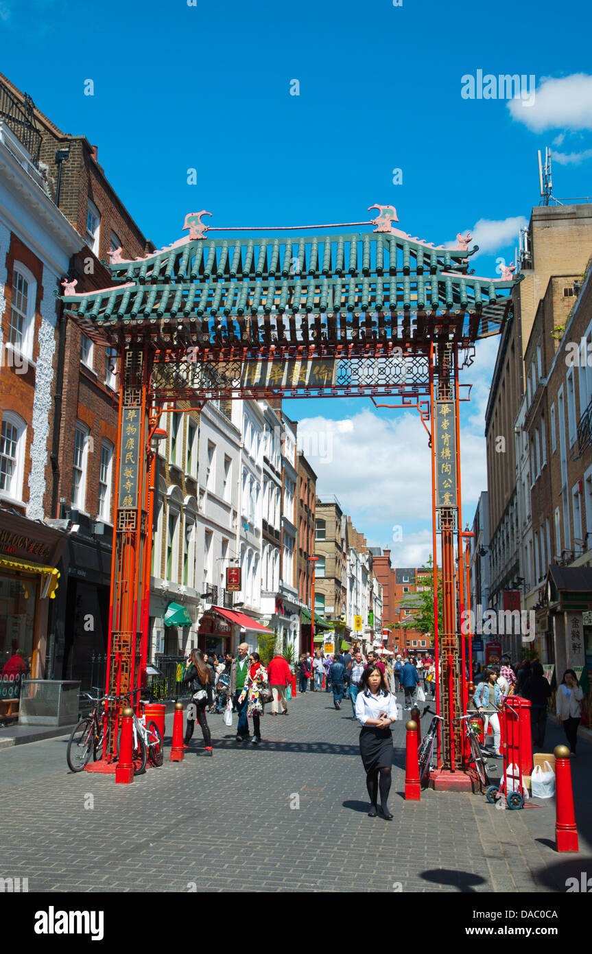 Gerrard Street Chinatown central London England Angleterre UK Europe Banque D'Images