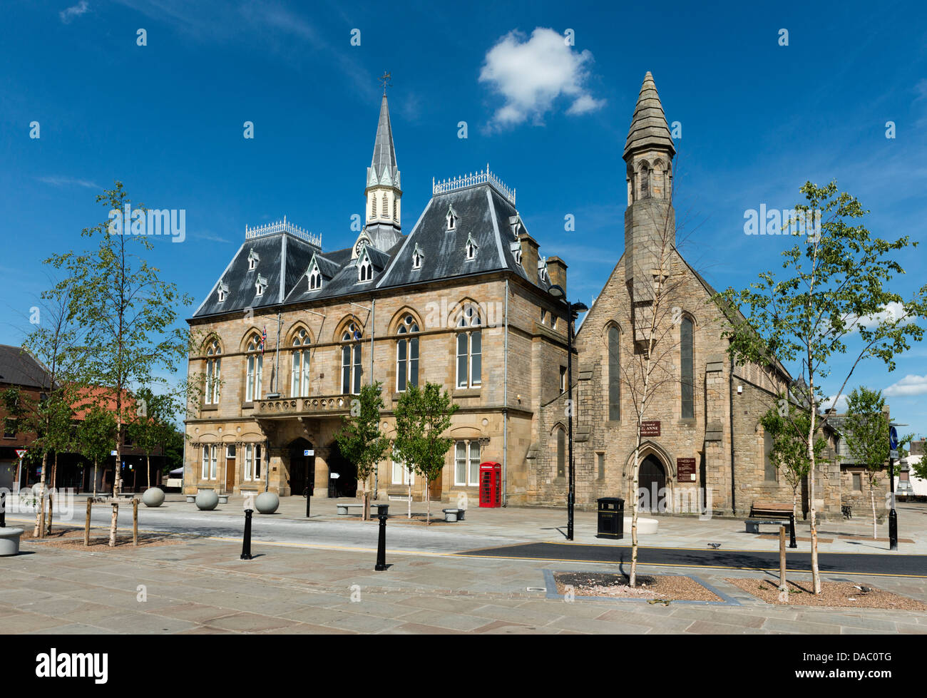 Hôtel de Ville de Bishop Auckland Banque D'Images