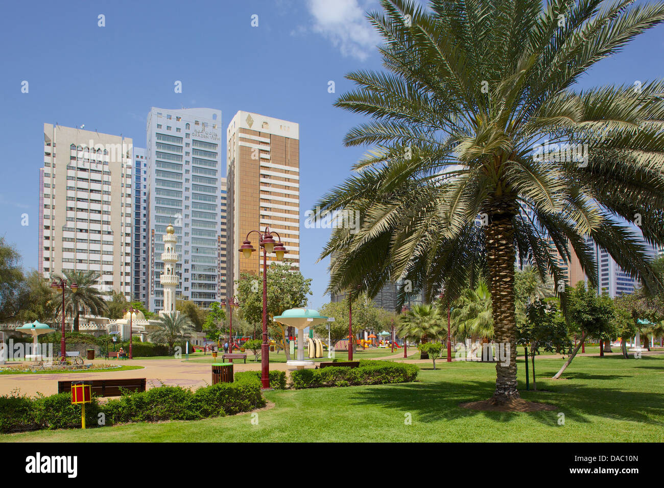 Parc de la capitale, Abu Dhabi, Émirats arabes unis, Moyen Orient Banque D'Images