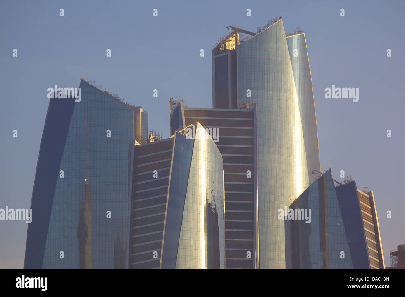 Les tours de l'émirat, Abu Dhabi, Émirats arabes unis, Moyen Orient Banque D'Images