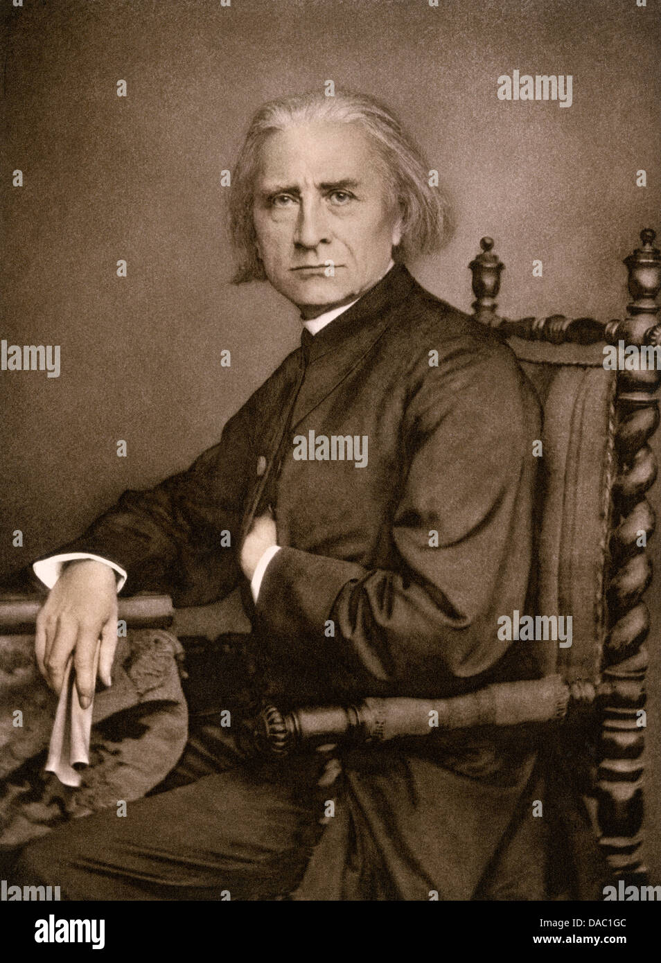 Portrait de Franz Liszt. Photographie Banque D'Images