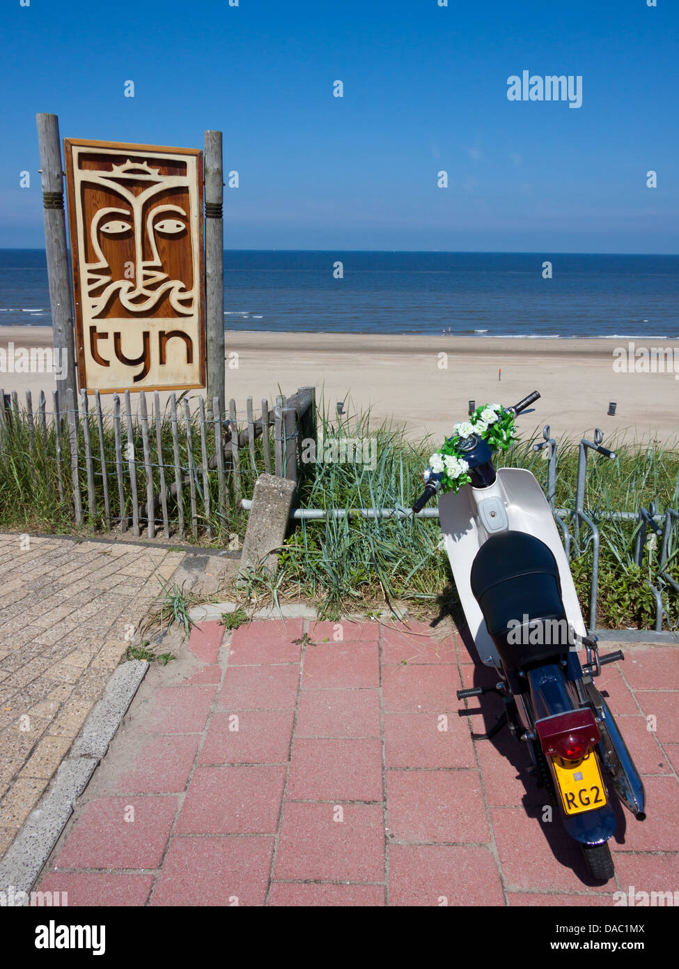 Entrée d'une plage en Hollande Banque D'Images