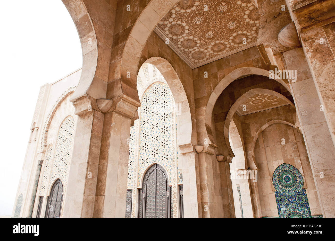 Intérieur de la Mosquée Hassan II, Casablanca, Maroc, Afrique Banque D'Images