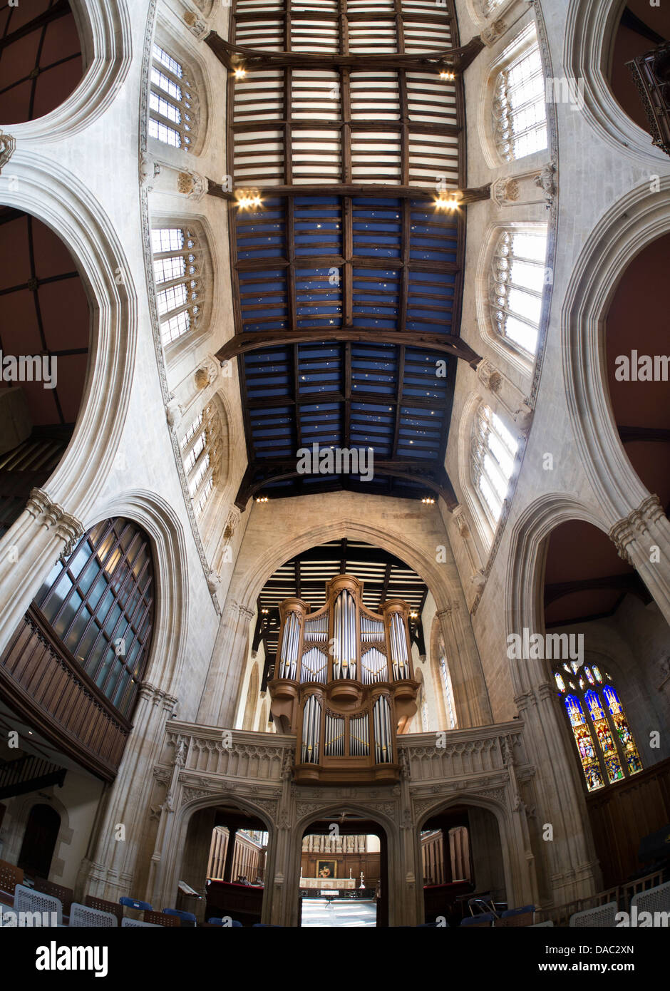 L'intérieur de Saint Mary's Church, Oxford - fisheye view 4 Banque D'Images