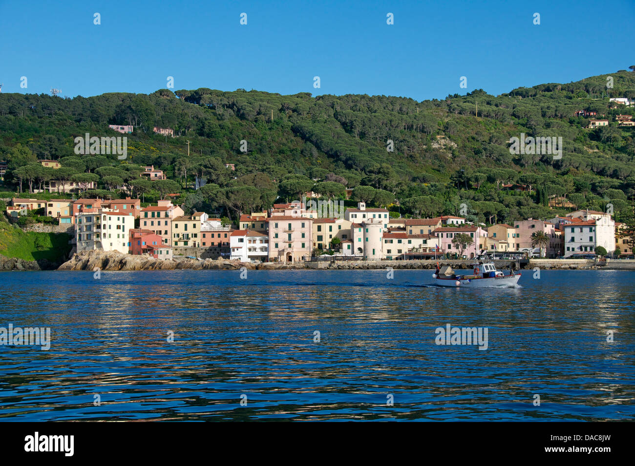 Marciana Marina au bord de l'île d'Elbe Toscane Italie Banque D'Images
