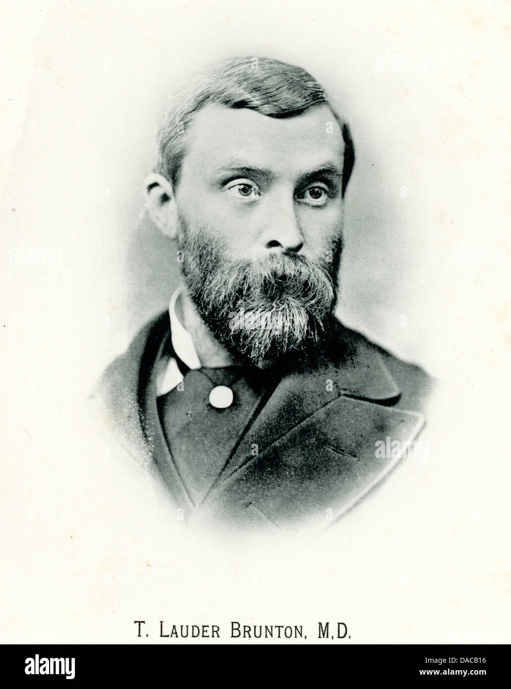 Sir Thomas Lauder Brunton 1844 à 1916 était un médecin écossais Banque D'Images