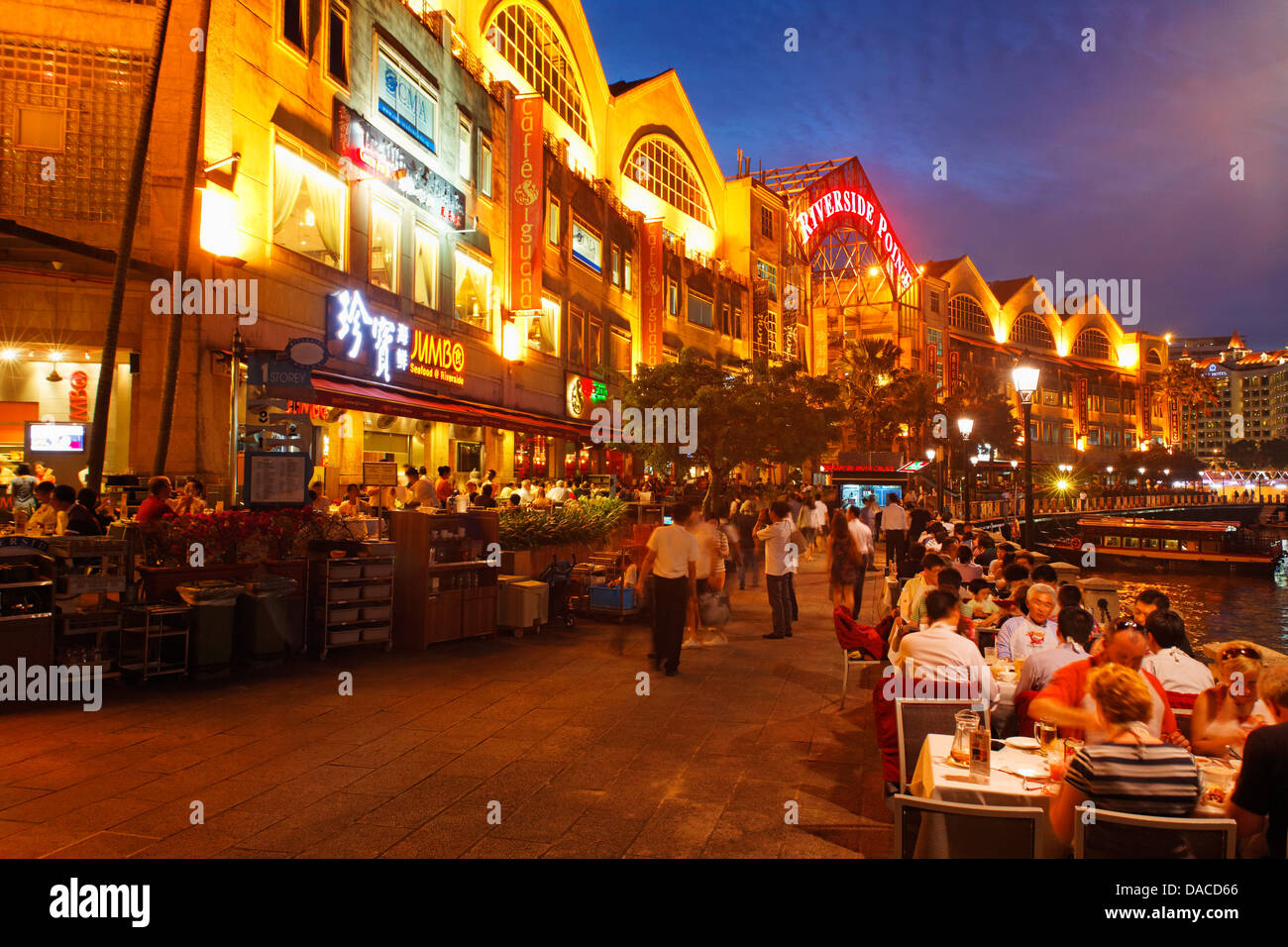 Clarke Quay, Singapour, l'Asie Banque D'Images