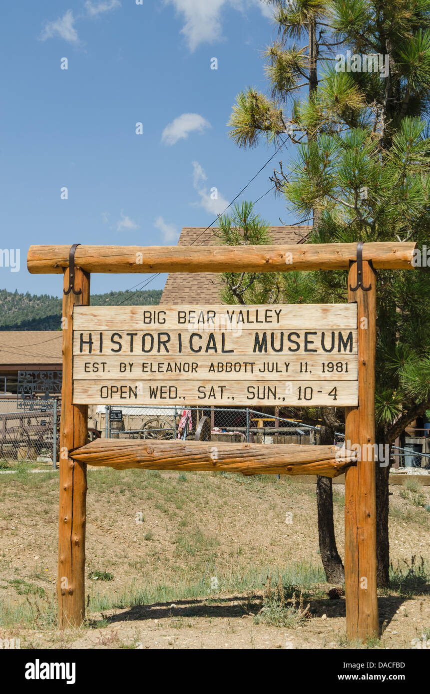 Big Bear Historical Museum, Big Bear Lake, en Californie. Banque D'Images