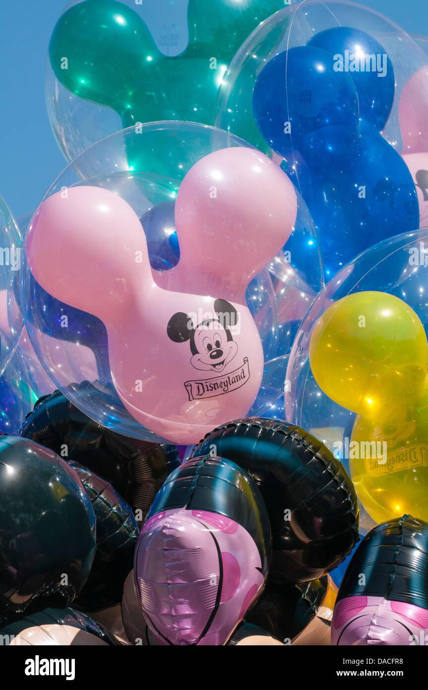 Ballons Mickey Disneyland, Anaheim, Californie. Banque D'Images