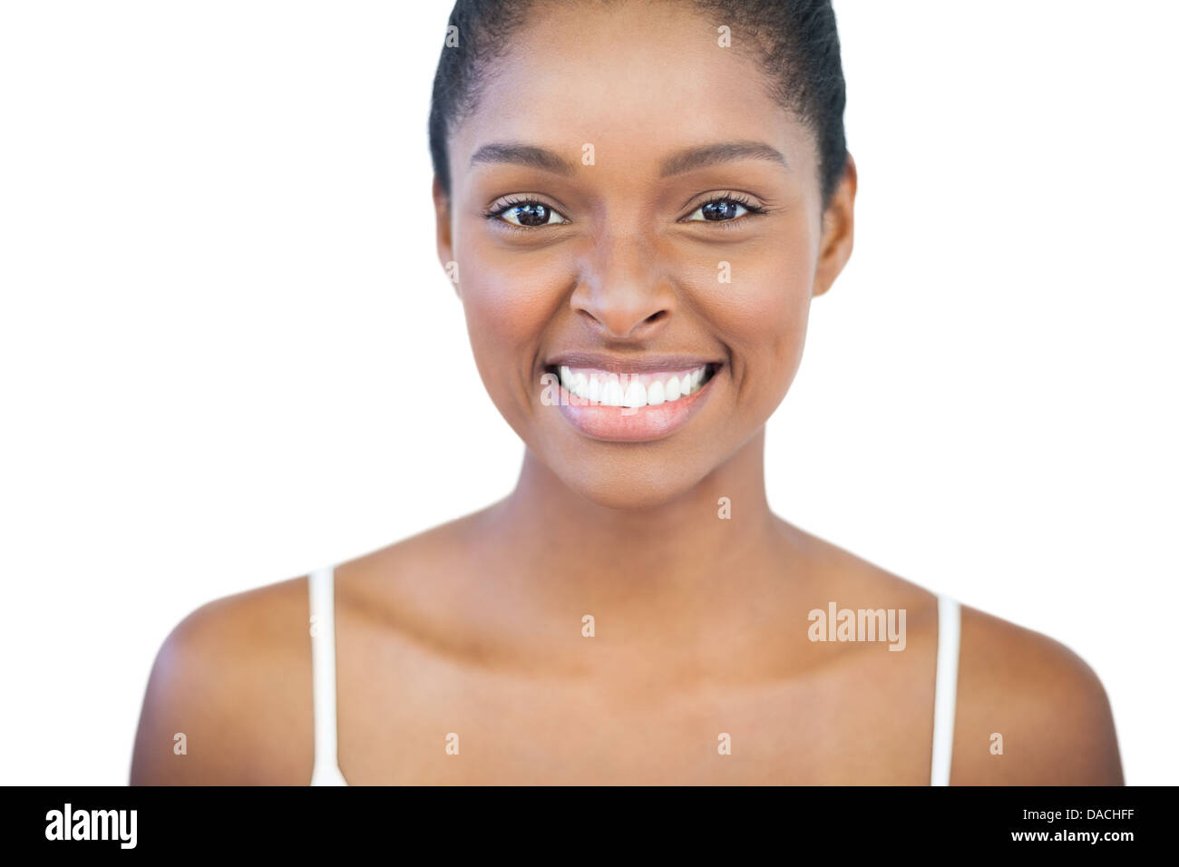 Beautiful woman smiling at camera Banque D'Images