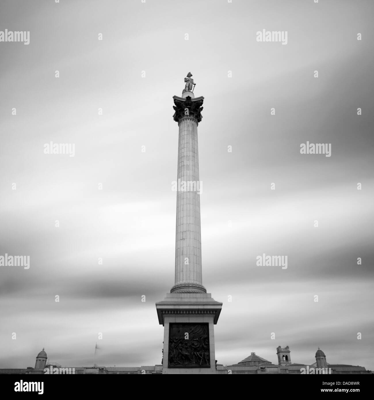 La colonne Nelson, Trafalgar Square, Londres, UK Banque D'Images