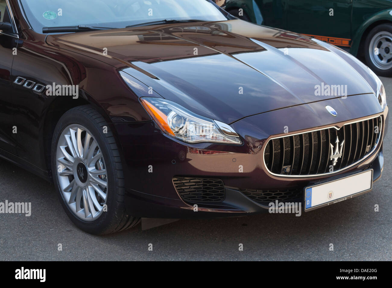 Germany, Bavaria, voiture Maserati Quattroporte, Close up Banque D'Images