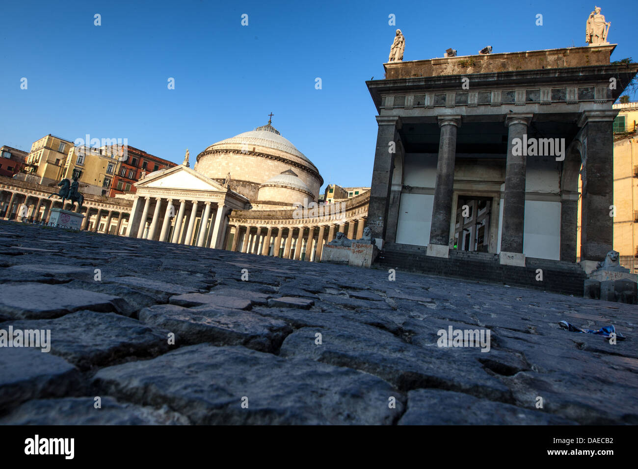 Naples, Square du plébiscite Banque D'Images