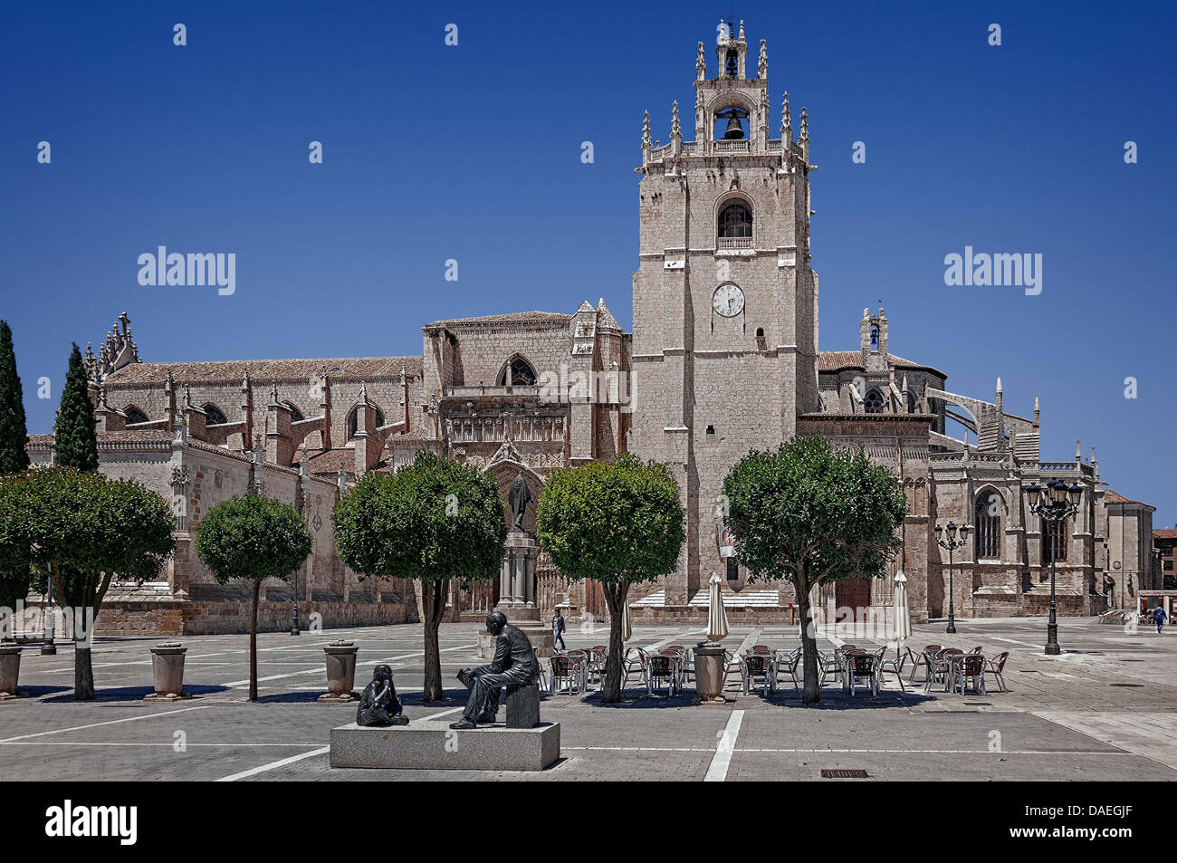 La cathédrale de la ville de Palencia, province de Castille et Leon, Espagne, Europe, UNION EUROPÉENNE Banque D'Images