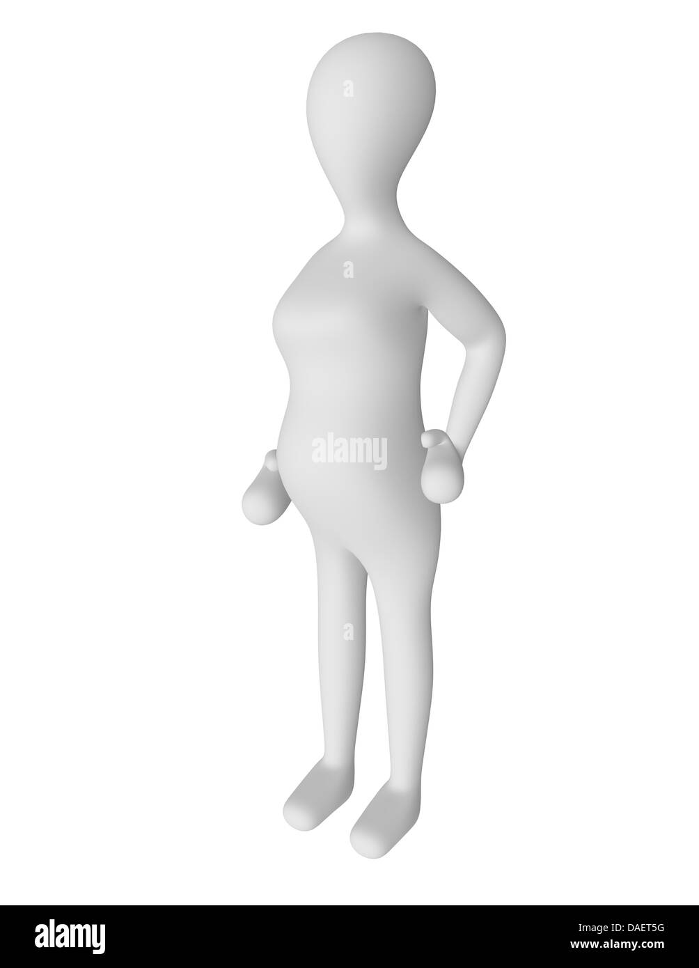 3D Render of a pregnant personnage féminin Banque D'Images