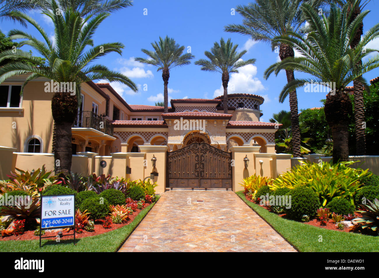 Miami Beach Florida,maison maisons maisons maisons résidence,maison,manoir,vente,panneau,porte,FL130601004 Banque D'Images