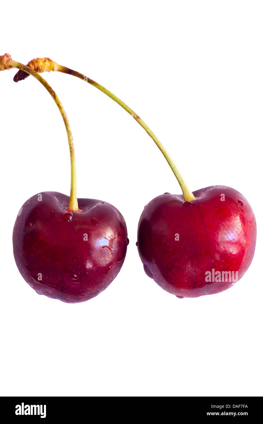 Cerises rouges juteuses Banque de photographies et d’images à haute ...