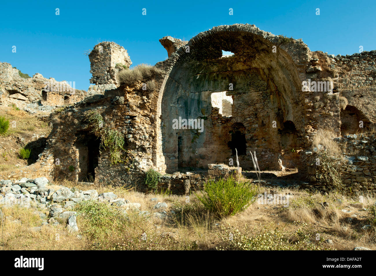 Türkei, Provinz Icel (Mersin), Anamur, Ausgrabungen von Anemourion (Eski Anamur)Apsis der großen Basilique Banque D'Images