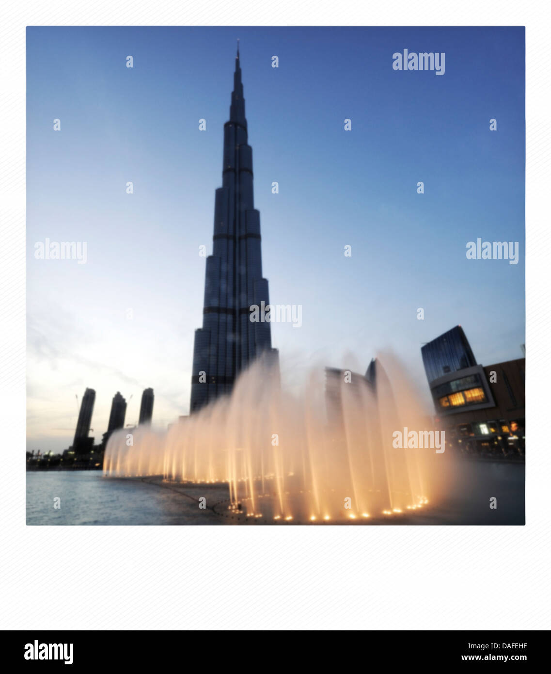 Emirats arabes unis, dubaï, vue de la tour Burj Khalifa Banque D'Images