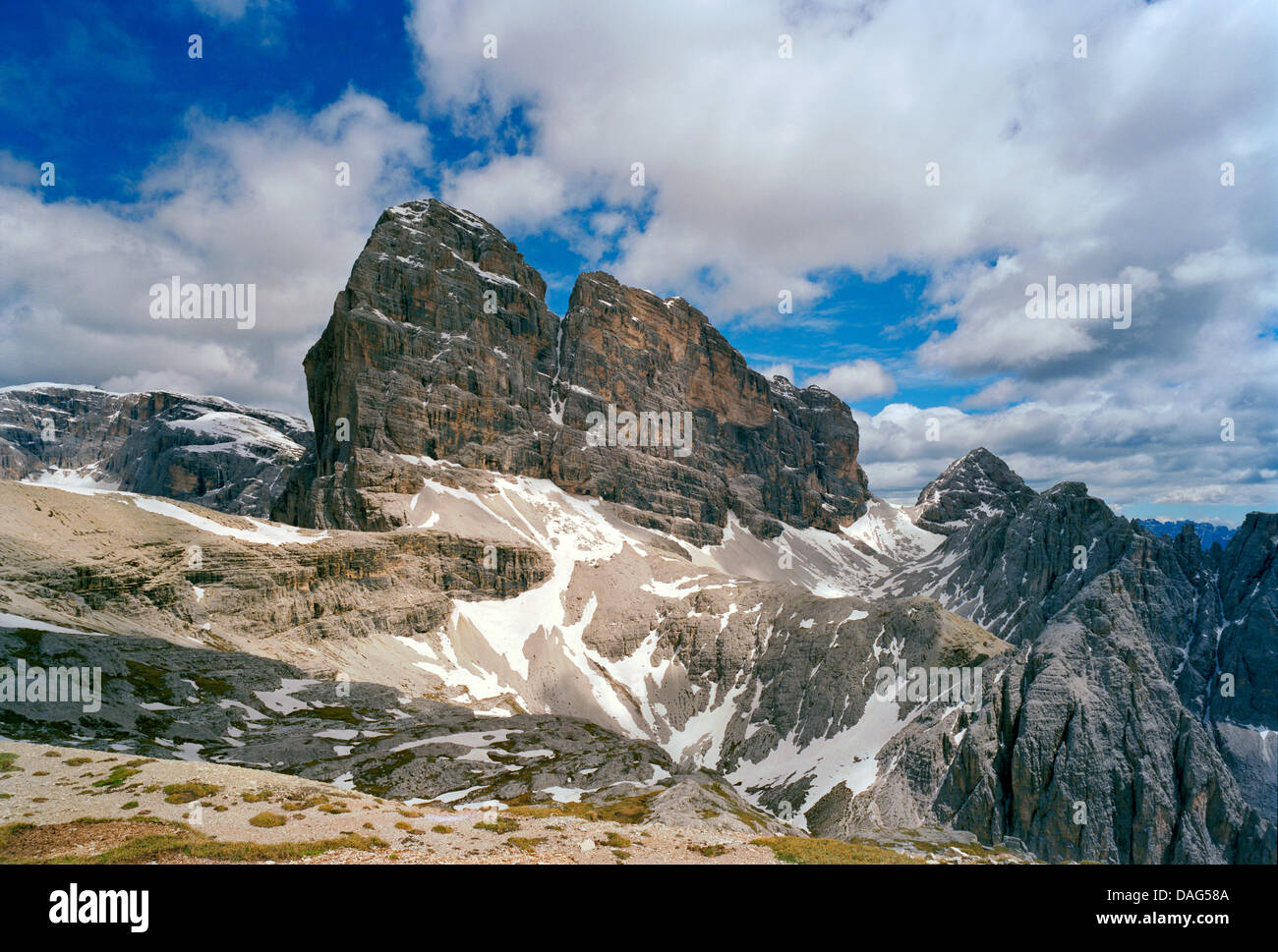 Zwoelferkofel-Tre Cime di Lavaredo (Drei Zinnen), Italie, Tyrol du Sud, Dolomiten Banque D'Images