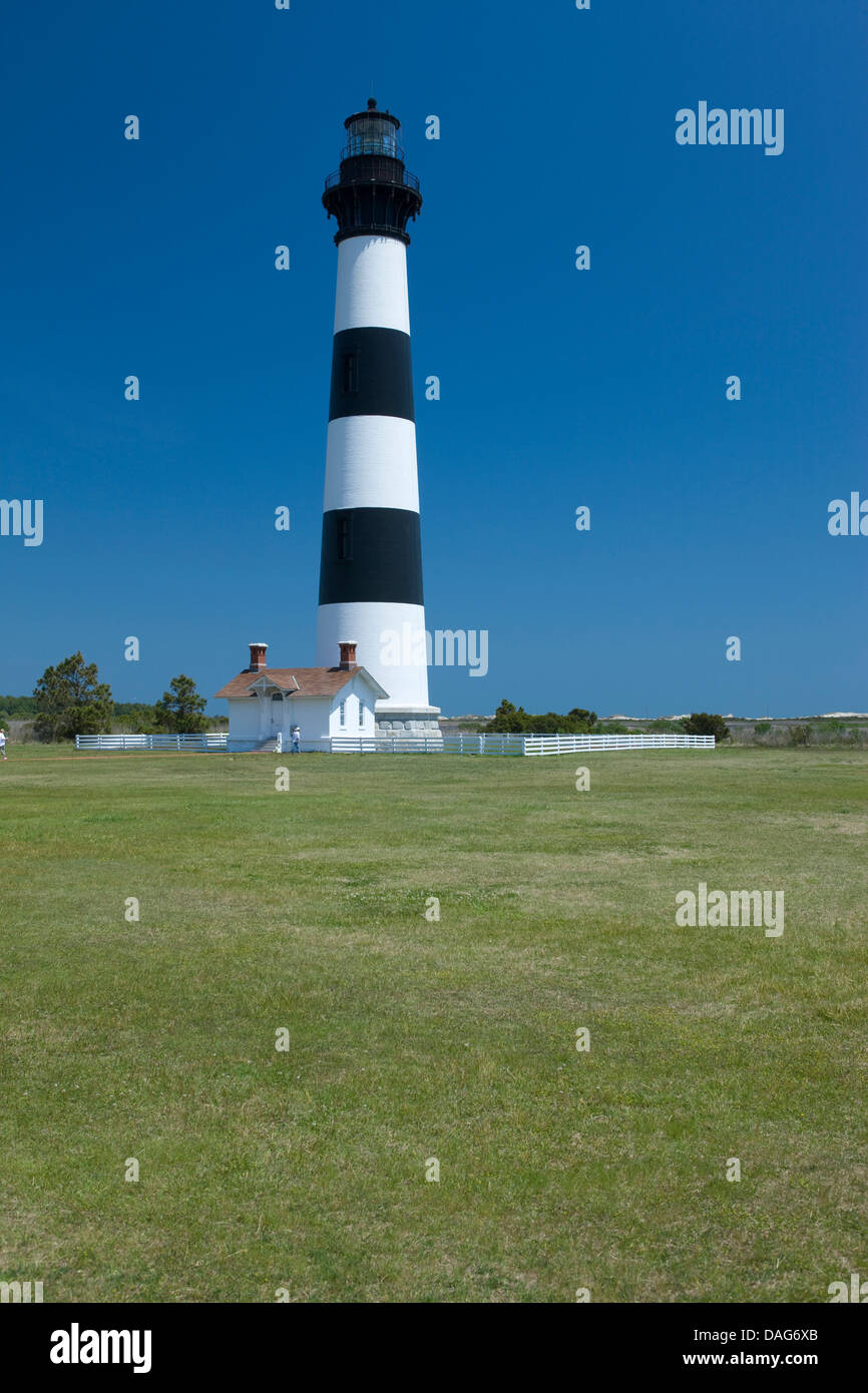 BODIE ISLAND LIGHTHOUSE CAPE HATTERAS NATIONAL SEASHORE OUTER BANKS DE LA CAROLINE DU NORD USA Banque D'Images