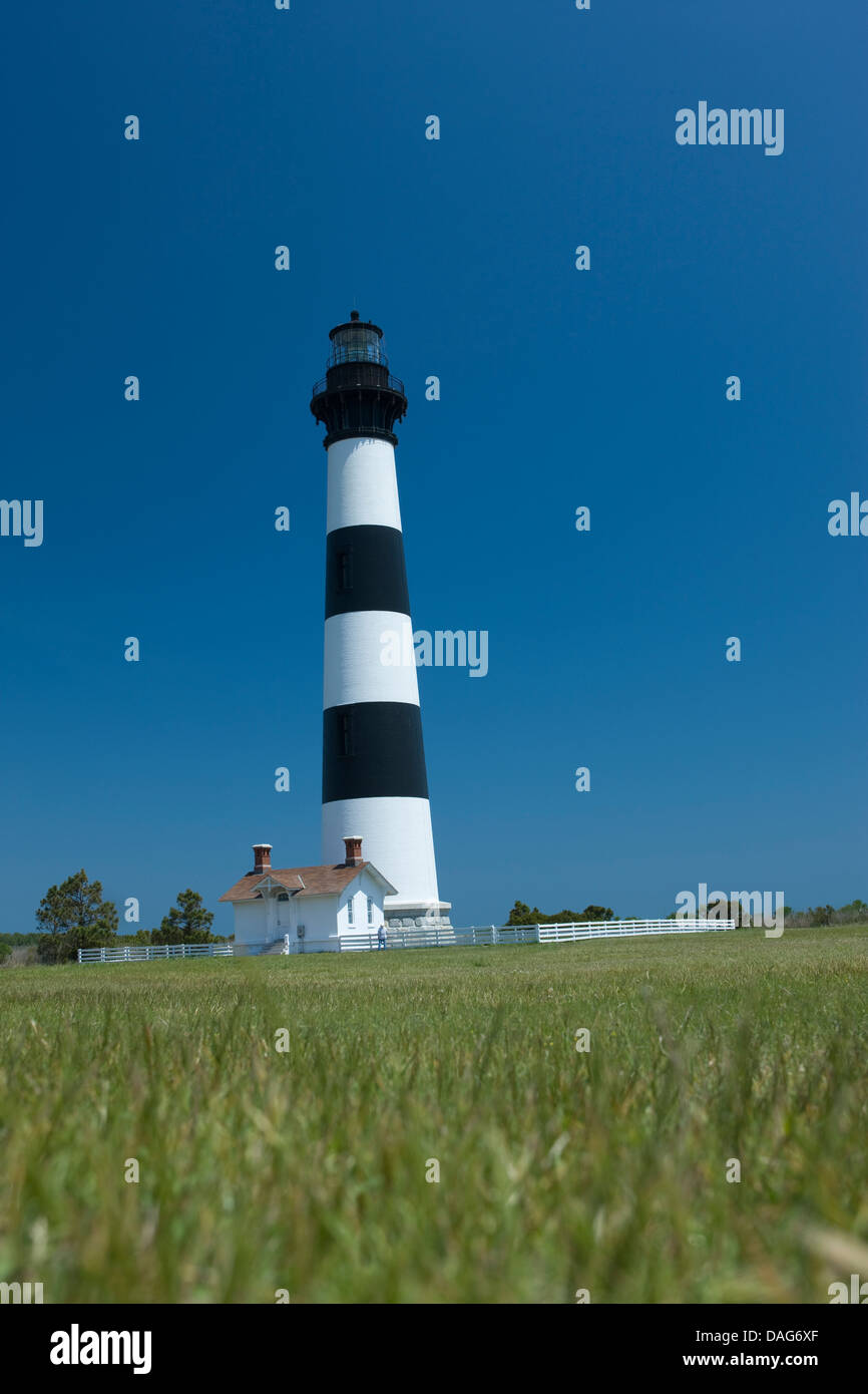 BODIE ISLAND LIGHTHOUSE CAPE HATTERAS NATIONAL SEASHORE OUTER BANKS DE LA CAROLINE DU NORD USA Banque D'Images