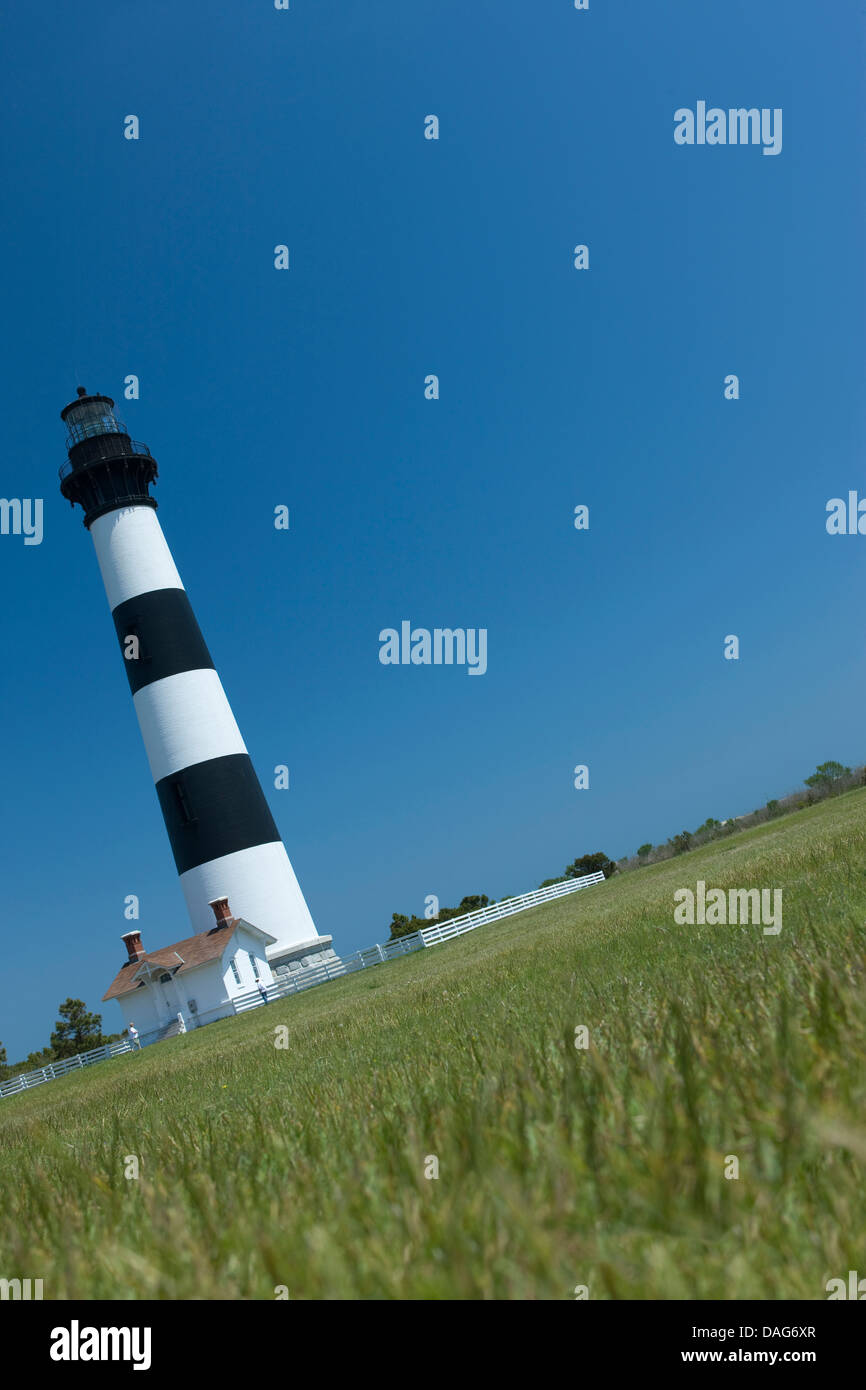 BODIE ISLAND LIGHTHOUSE CAPE HATTERAS NATIONAL SEASHORE OUTER BANKS DE LA CAROLINE DU NORD USA Banque D'Images
