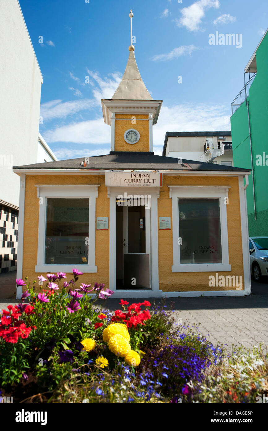 Curry à l'indienne Hut à Akureyri, Islande du Nord Banque D'Images