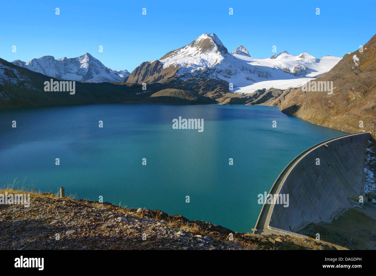 À l'Greispass Griessee avec vue sur tenne, Suisse, Valais, Haut-valais, Valais Banque D'Images
