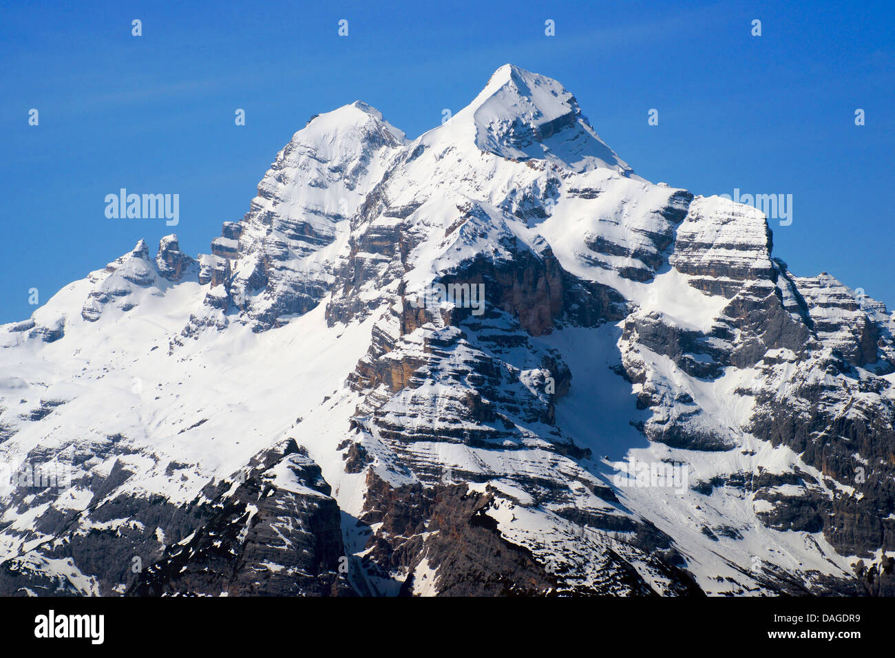 Sommet des Dolomites, Italie groupe Cristallo, Tyrol du Sud, Dolomites Banque D'Images