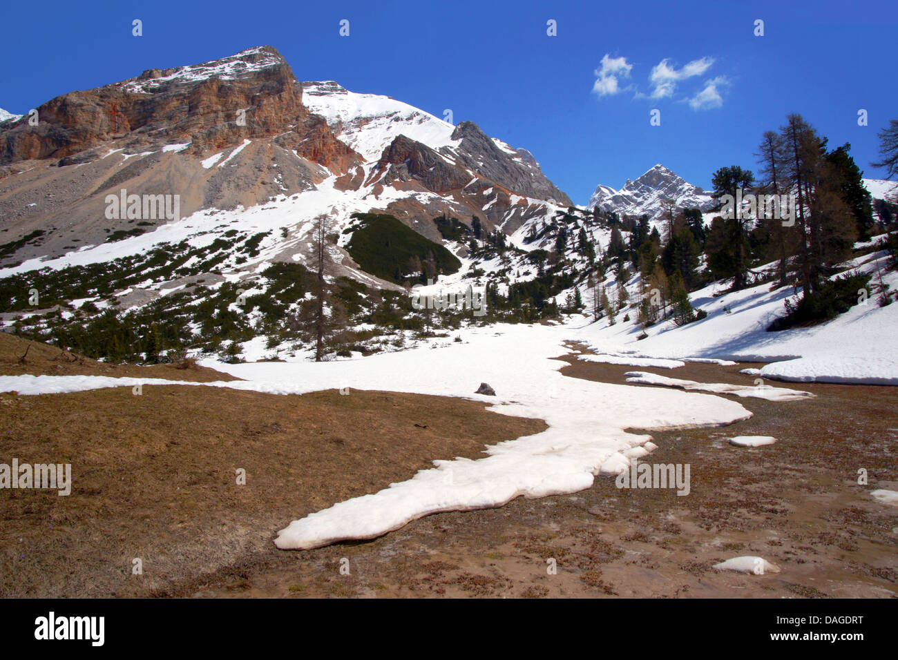Groupe Hohe Gaisl, parc naturel d'Ampezzo, Italie, Dolomites Tyrol du Sud, Banque D'Images