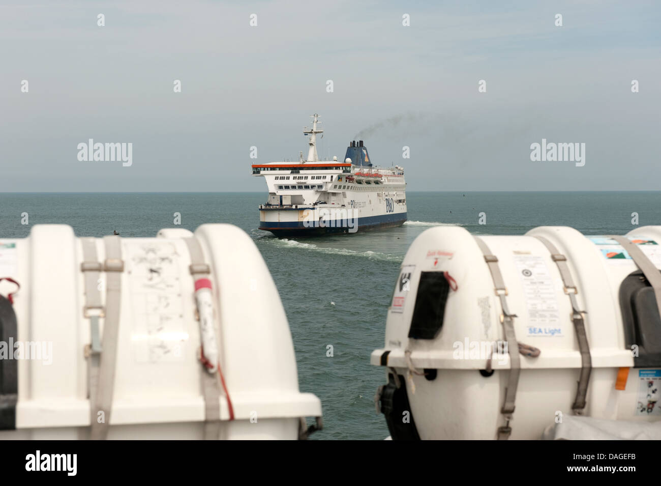 Ferry Transmanche Canots Anglais Calais France Banque D'Images