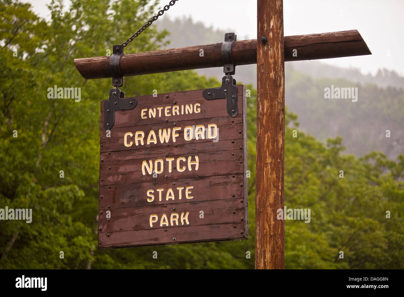 La Crawford Notch State Park est vu dans le New Hampshire Banque D'Images