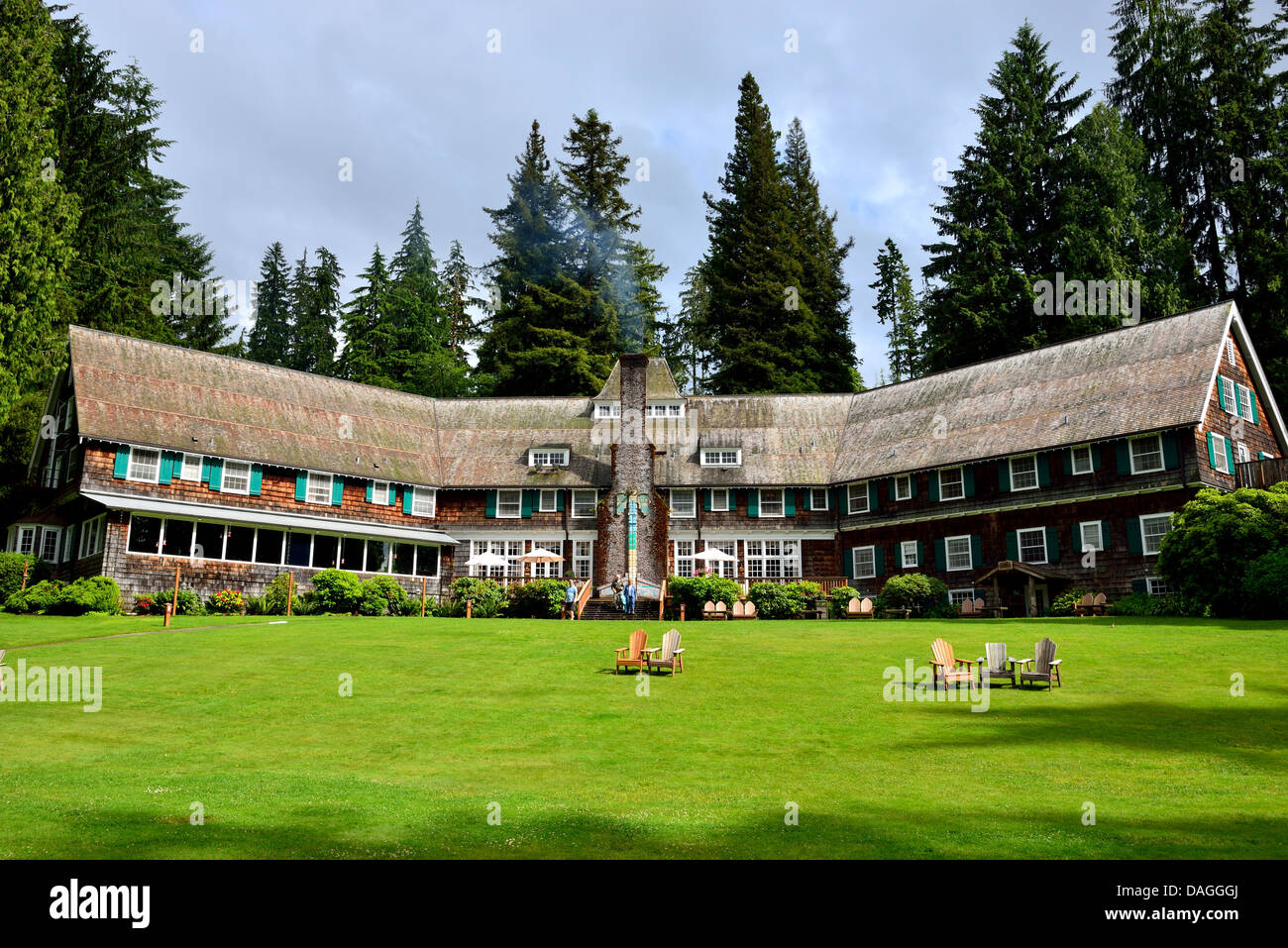 Lake Quinault Lodge historique. Olympic National Park, Washington, USA. Banque D'Images