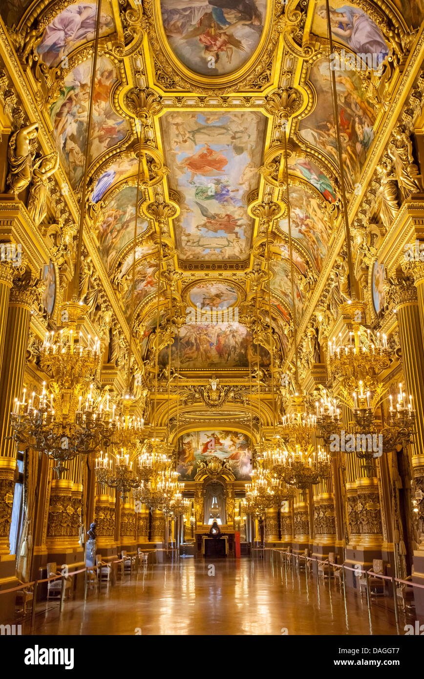 Le Grand foyer du Palais Garnier - Opéra, Paris France Banque D'Images