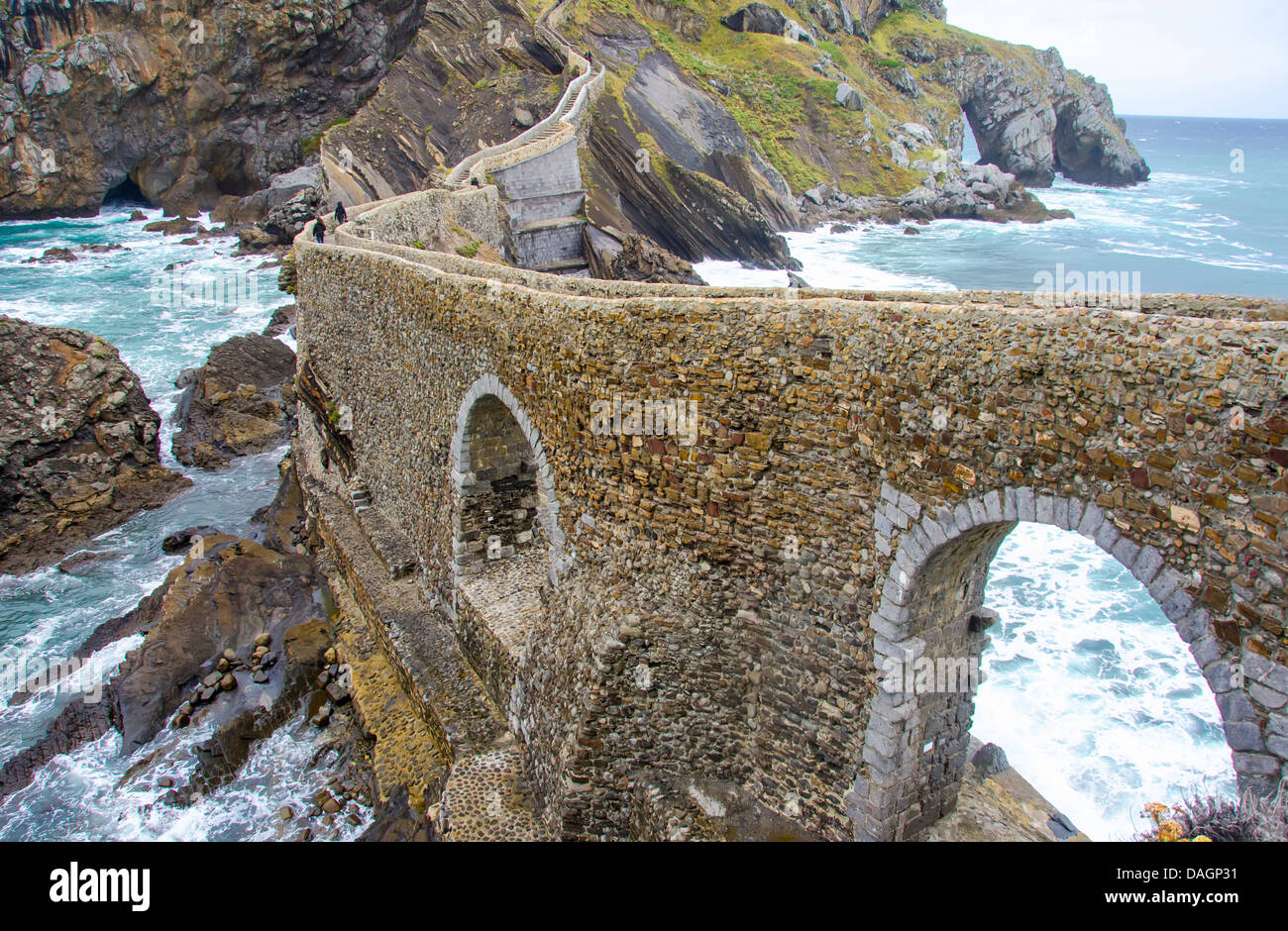 San Juan de Gaztelugatxe, Biscaye (Espagne) Banque D'Images