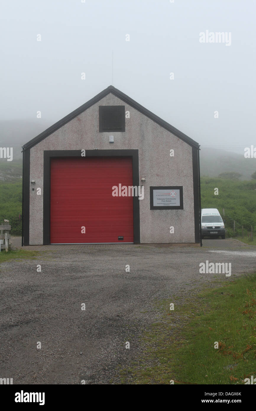 Communauté de Colonsay fire station à l'île de Colonsay écosse juin 2013 Banque D'Images