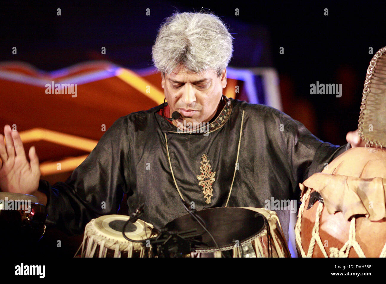 Trilok Gurtu au Festival de Radio France à Montpellier, France Banque D'Images